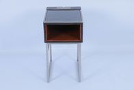 Modern Hotel Bedside Tables Solid Wood Stainless Steel Custom Night Table