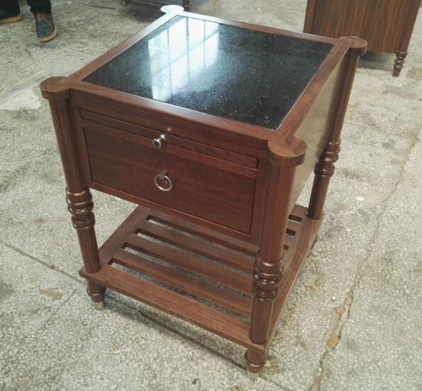 1 Fach-Stein-Spitzenhotel-Nachttisch-Walnuss-Holz für Wohnzimmer 2