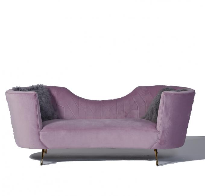 Polsterungs-einzigartige Bogen-Baby-Rosa-gebogene Samt-Couch 1
