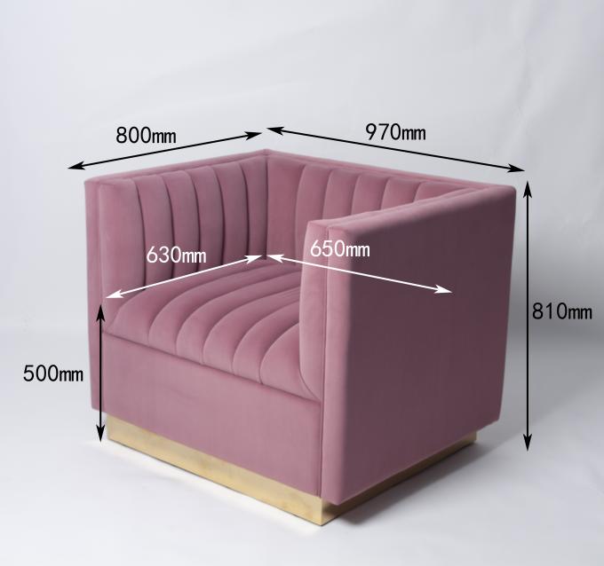 Moderner einzelner Wohnzimmer-Samt-büschelige Couch 0