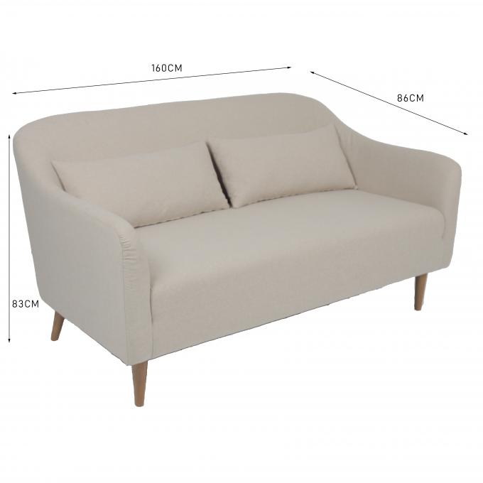 Klassischer Sitzer Sofa With Wooden Leg ODM-Leinen-2 1