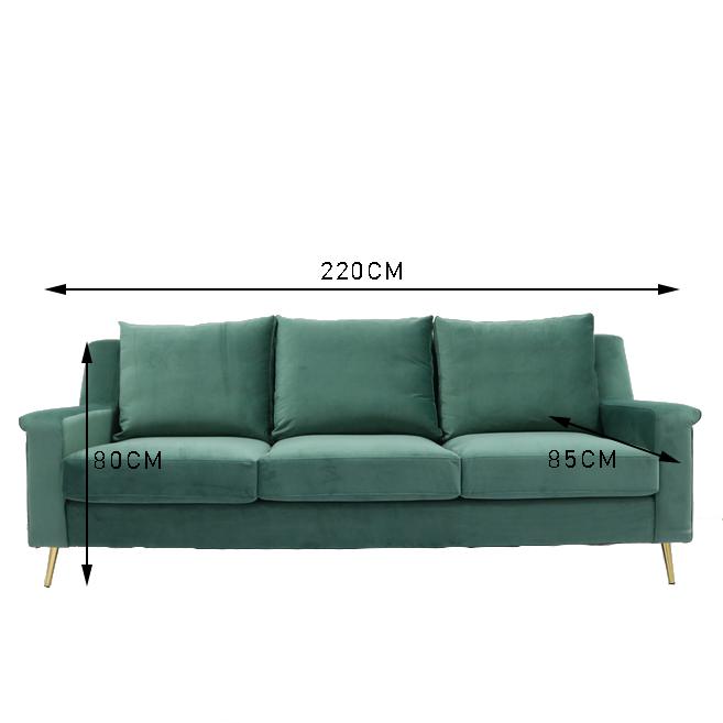 Forest Green ODM-Wohnzimmer Sofa With Metal Leg 1