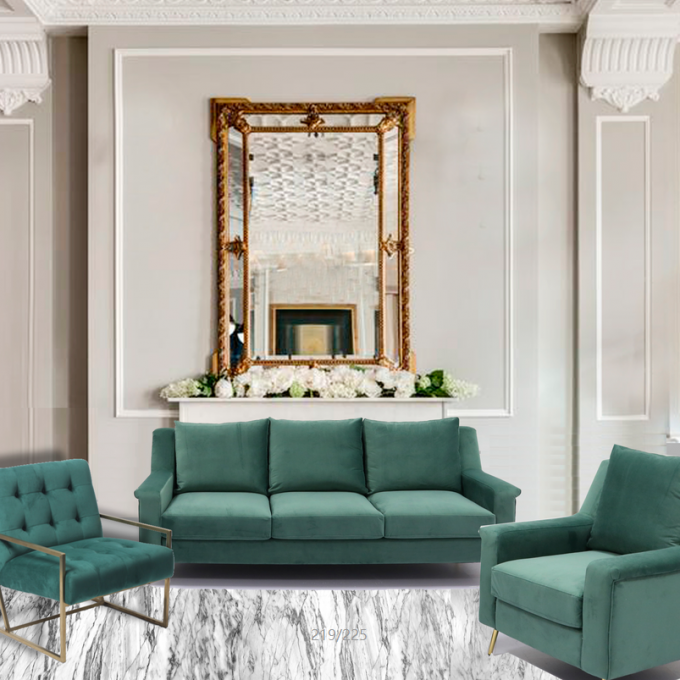 Forest Green ODM-Wohnzimmer Sofa With Metal Leg 2