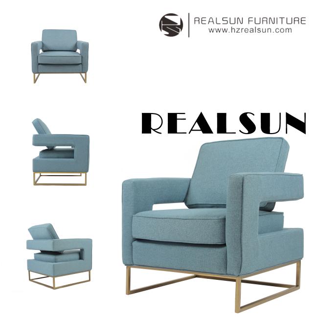83*75*85cm einzelnes Wohnzimmer Sofa With Hallow Metal Base 1