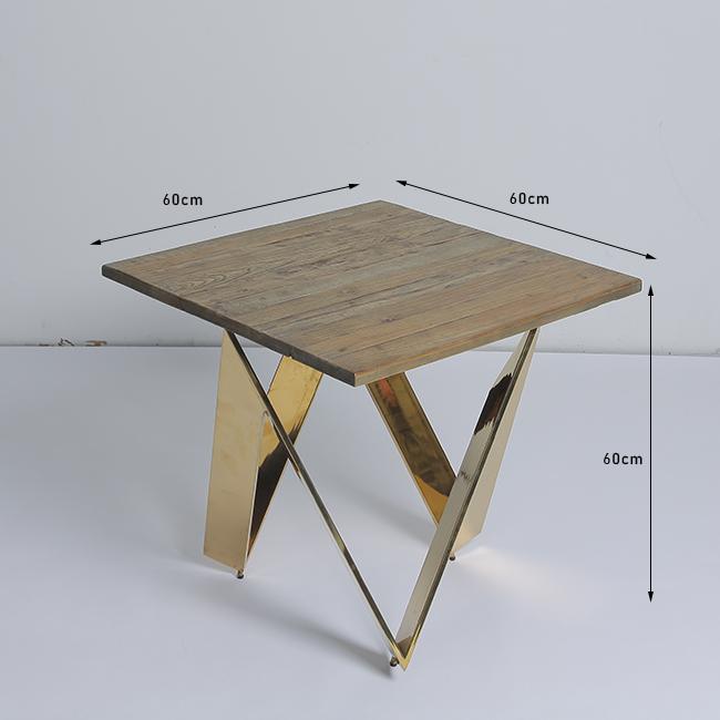 60x60x60cm Wohnzimmer-Couchtisch X formte mit dem Messingbein 0
