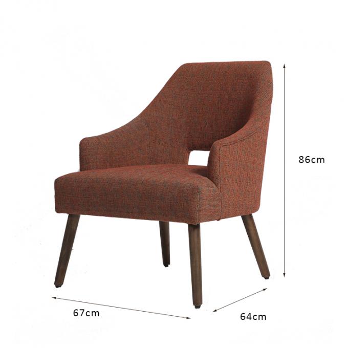 H86cm-Gewebe-Möbel-Esszimmer-Stühle mit Holzfuß 0