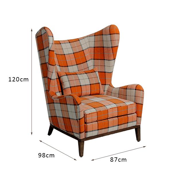 Hohe hintere wasserdichte Höhe Gewebe-Einzelsitzes Sofa Chair 120cm 0