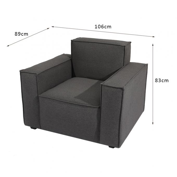 Nordische Freizeit-quadrieren stilvolle einzelne Personen-Wohnzimmer-Couches 106*89*83cm 0