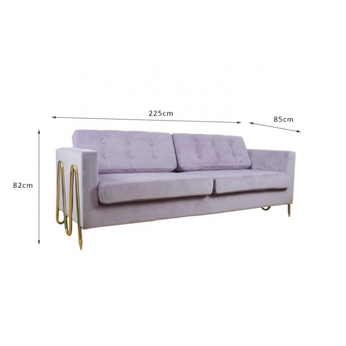 Kleines Wohnungs-Samt-Gewebe-Wohnzimmer moderner Sofa Unified Decoration 0