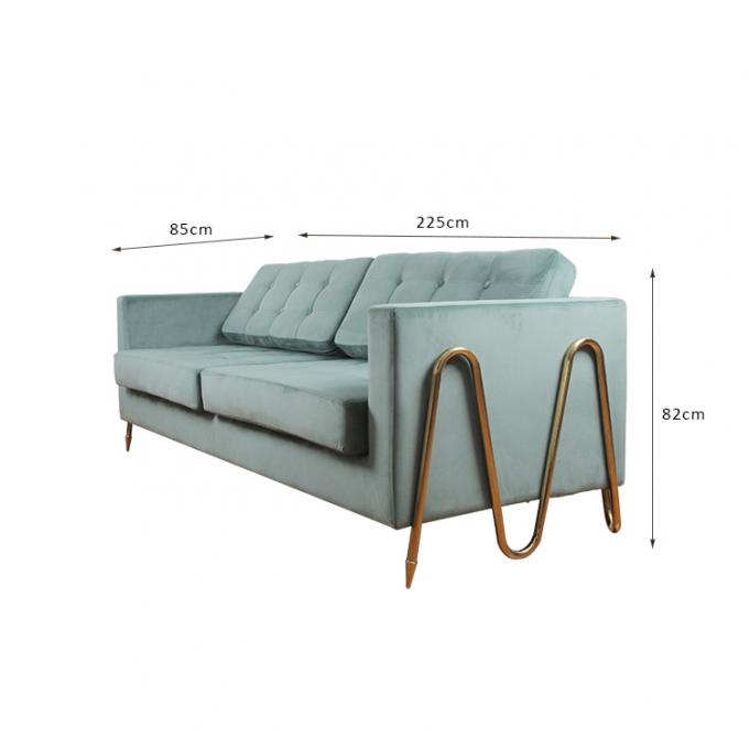 Gewebe-Polsterungs-Samt-Couches moderner LuxusSofa For Living Room W 85cm 0