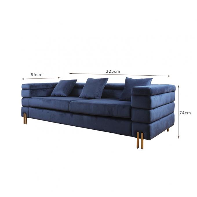 Samt-Gewebe-Gewohnheit polsterte Sofas, um verschiedene Dekorations-Arten zu treffen 0