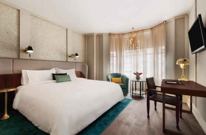 Handelshotel-Schlafzimmer-Satz-ausgebreiteter kundenspezifischer moderner Entwurf 0