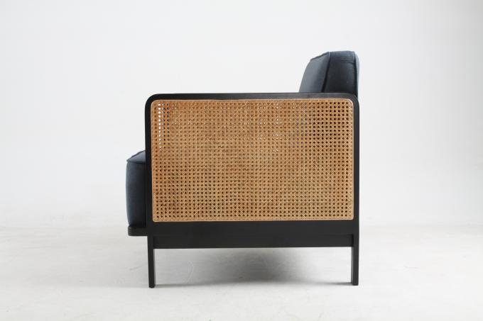 Leinenstoff Caned Back Lounge Chairs Luxury Star Hotelmöbel 3