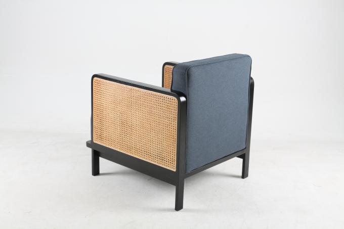 Leinenstoff Caned Back Lounge Chairs Luxury Star Hotelmöbel 4