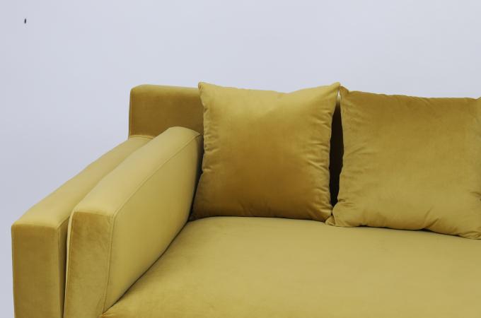 Kundengebundenes modernes Samt-Stoff-Wohnzimmer-Sofa mit Holzrahmen 2