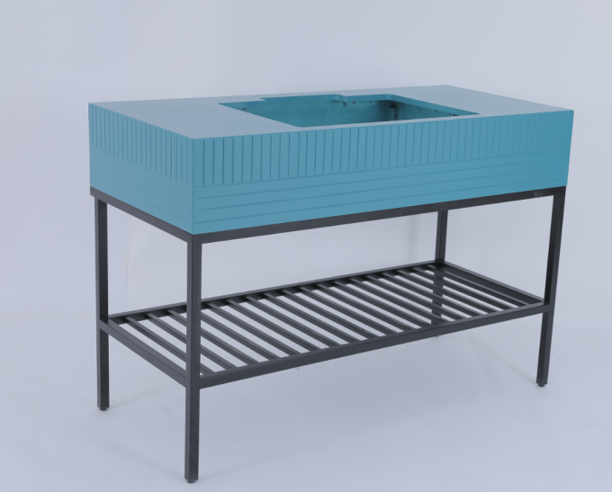 Rostfreie kundenspezifische moderne Badezimmer-Eitelkeit mit Metallkonsole 1