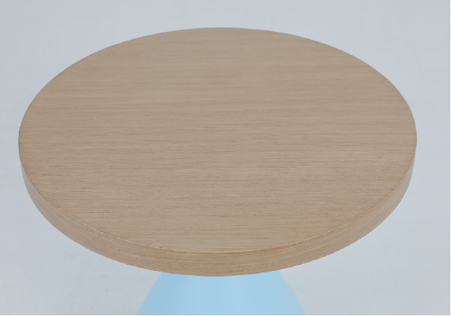 Holz Rund-Top moderner Nachttisch mit formförmigem Fuß 0