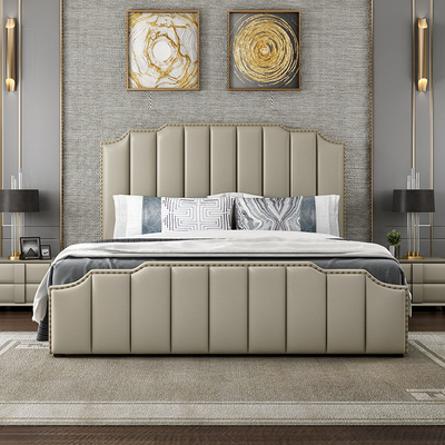 kaufen Bereifte Luxushotel-Schlafzimmer-Möbel 1.8x2.0 M Leather Bed Online-Herstellung