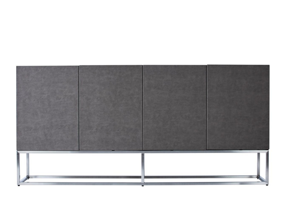 kaufen Grey Veneered Panels Hotel Room-Aufbereiter mit Metallfuß Online-Herstellung