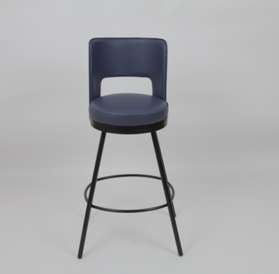 kaufen Blauer Gewebe-Kissen-Schwarz-Metallrahmen-Barhocker für Wohnzimmer-modernen Luxus Online-Herstellung