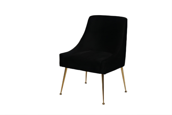 kaufen Samt-Möbel-polsterten schwarze hohe Rückseiten-Esszimmer-Stühle Online-Herstellung