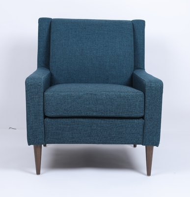 kaufen Wohnzimmer-blaues Gewebe-einzelner Lehnsessel Sofa Wood Frame Modern Comfortable Online-Herstellung