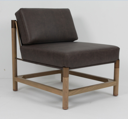 kaufen Moderner Design-Lounge-Sessel aus massivem Eichenholz, Hotelzimmer mit Metallakzenten Online-Herstellung