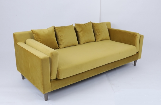 kaufen Kundengebundenes modernes Samt-Stoff-Wohnzimmer-Sofa mit Holzrahmen Online-Herstellung