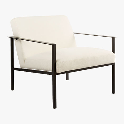 kaufen Nordischer heller Luxusschaukelstuhl-Akzent-Arm Chaise Lounge With Beige Fabric flehen an Online-Herstellung