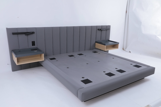 kaufen Hotel-Schlafzimmer-Möbel stellen König Bed mit Kopfende angebrachtem Nachtstand ein Online-Herstellung