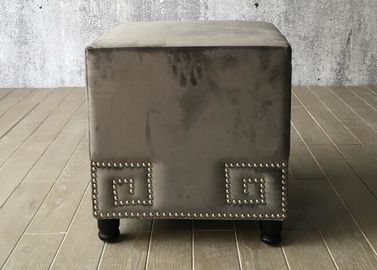 kaufen Samt-Gewebe-Schlafzimmer-Osmane-Bank-Würfel für Enden-Bett, Grey Color Online-Herstellung