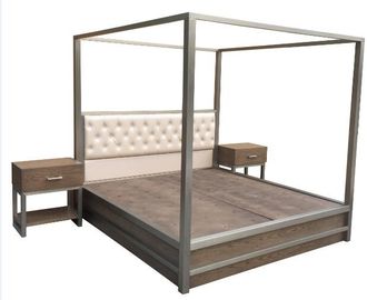 kaufen Metallrahmen-Königin-Schlafzimmer-Möbel stellen Eichen-Holz König-Bed With Light ein Online-Herstellung