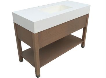 kaufen Stehen Sie allein modernes Badezimmer-Eitelkeits-Kabinett-Sperrholz mit festem Holz Online-Herstellung