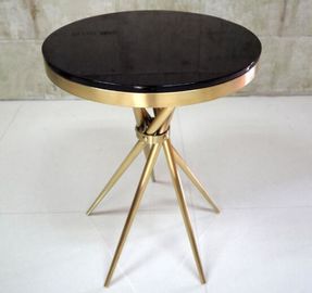 kaufen Gold überzog modernen Wohnzimmer-Couchtisch mit ausgeglichenem Glas, völlig Assambled Online-Herstellung