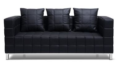 kaufen Das metallhaltige 18 Zoll-Wohnzimmer legt schwarzes Leder mit Schaum mit hoher Dichte hin Online-Herstellung