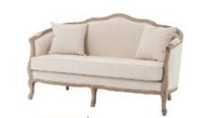 kaufen Beige französische Landhausstil-Wohnzimmer-Couches, Holz-antikes Gewebe-Sofa der massiven Eiche Online-Herstellung