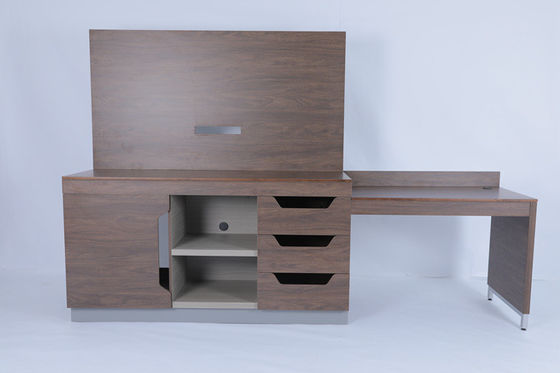 kaufen Moderne Schlafzimmer Custom Expansive Lineare TV-Panel und Schreibtisch Schrank Für Hilton Hotel Online-Herstellung