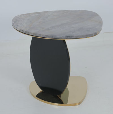 kaufen Wohnzimmer Maßgeschneiderter Seitenkaffeetafel mit Marmor-Metallrahmen Online-Herstellung