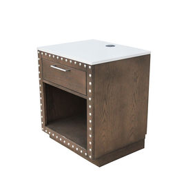 kaufen Weißes Fach-festes Holz Nightstand, modernes Holz Nightstand der Quarz-Spitzen-1 nach Maß Online-Herstellung