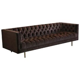 kaufen Europäische Möbel klassisches Recliner Samt-Wohnzimmerluxussofa mit goldenem Metallfuß Online-Herstellung