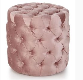 kaufen Moderner Schlafzimmer-Osmane-Bank-Rosa-Samt-Knopf durchgeheftet ringsum Osmane-Schemel Online-Herstellung