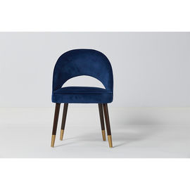 kaufen Gewebe Mode Concreted Blue Velvet, das Stühle mit festes Holz-und Metallfüßen speist Online-Herstellung