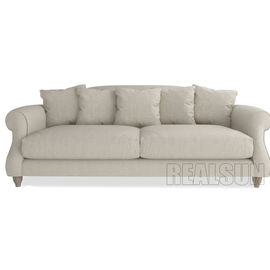 kaufen Polstermöbel hölzerne Recliner-Wohnzimmer-Sofa Linen Fabric Luxurious Banquet-Couch Online-Herstellung