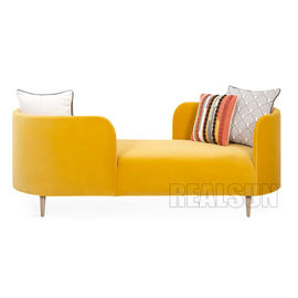 kaufen Oslo Chaisesolid festes und gelbes Farbsamt-Gewebe Sofa Home Wood Furniture Withs Online-Herstellung