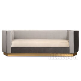 kaufen Bequemes Wohnzimmer Sofa Mosaic Contrast Color Leather mit Chenille-weichem Schwamm-Kissen Online-Herstellung