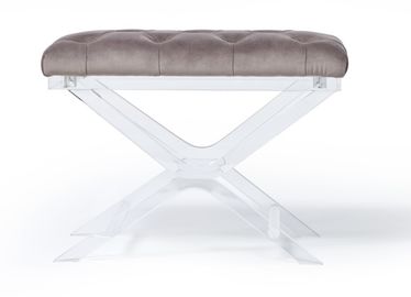 kaufen Amerikanisches klassisches modernes Schlafzimmer-Osmane-Bank-Gewebe-Florida-Acrylbein-Fuß-Schemel Online-Herstellung