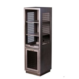 kaufen Viertel-Schnitt-Eichen-Furnierholz mit Metallmaschen-Seitenkonsole-Kühlschrank-Kabinett-trockener Gerichts-Einheit Online-Herstellung