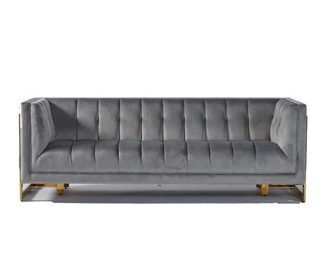 kaufen Samt-Gewebe heftete sich modernes Wohnzimmer Sofa With Hallow Metal Legs durch Online-Herstellung