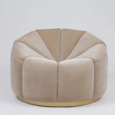 kaufen Wohnzimmer-Möbel-einzelne Samt-Kürbis-Freizeit Sofa With Metal Base Online-Herstellung
