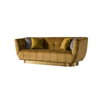 kaufen Basis-bequemes Wohnzimmer-Sofa W 210cm Gold Online-Herstellung